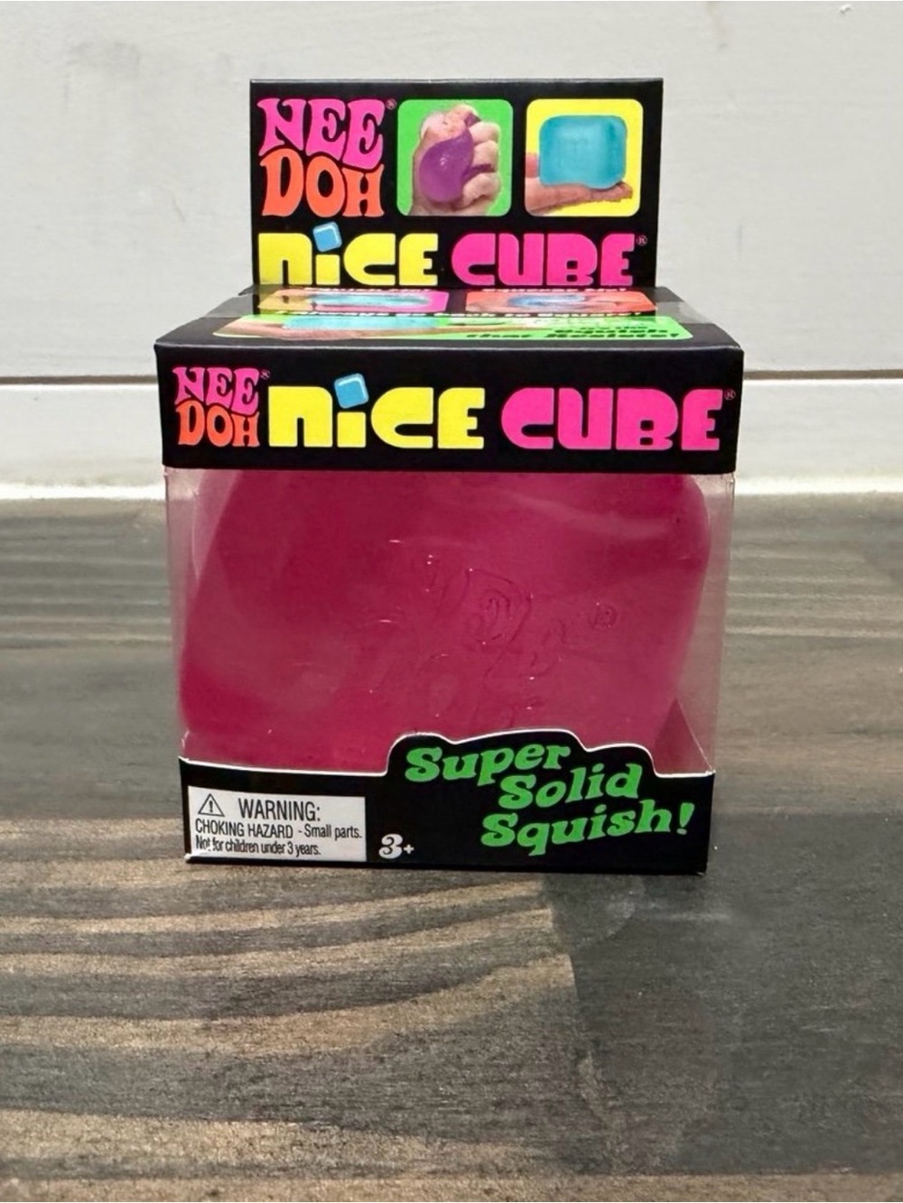 NEW NeeDoh Nice Cube Super Solid Squish - Pink